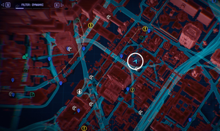 A map showing the location of the Comrade's Hammer, a gun in Cyberpunk 2077.