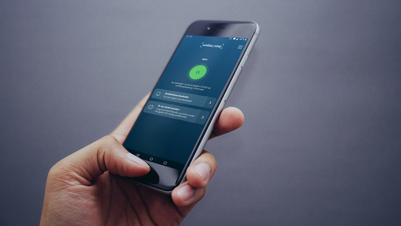 Smittestop-app på mobil
