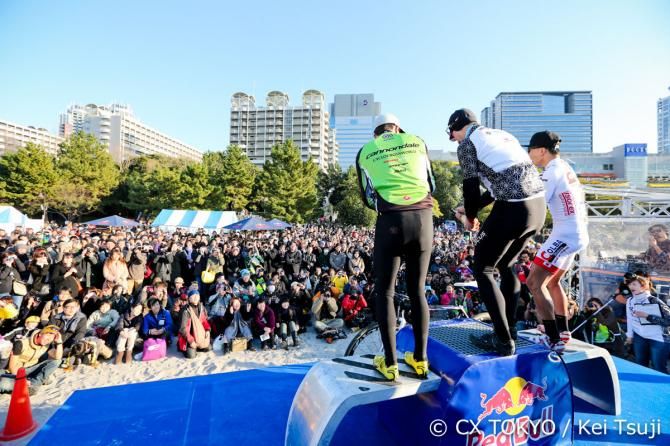 There were big crowds in attendance for the podium ceremony