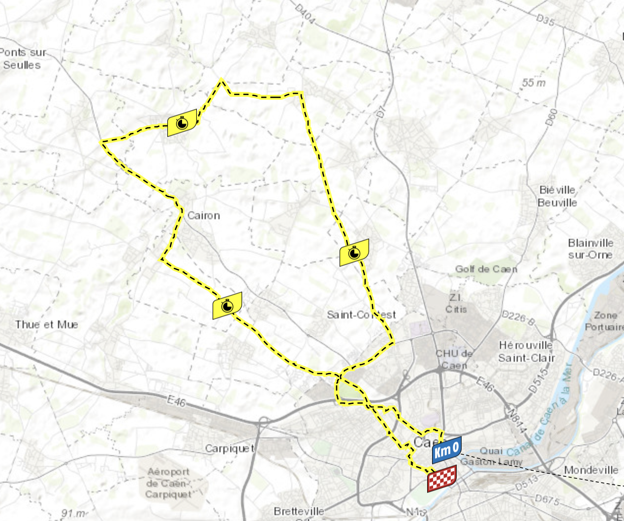 Tour de France stage 5 time trial route
