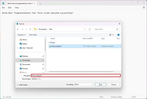 How to create and run a PowerShell script file on Windows 11 or 10 ... image.