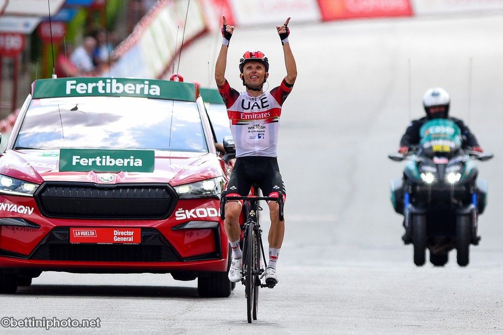 Rafal Majka (UAE Team Emirates) dedicated his Vuelta a Espa&ntilde;a stage win to his late father