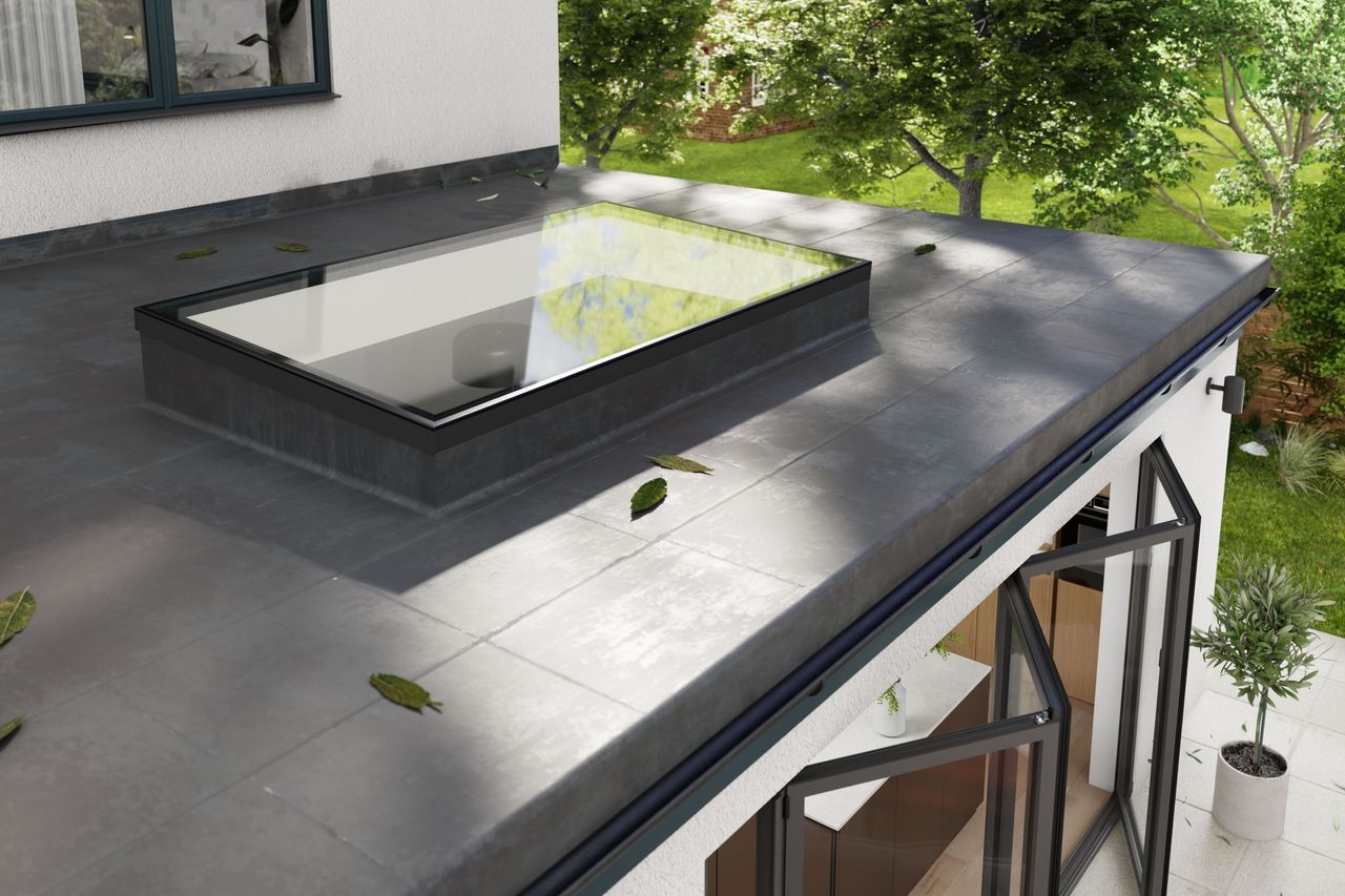 A roof light on top of a kitchen extension