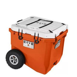 RovR RollR Wheeled Camping Rolling Cooler in orange