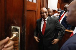 Jacob Zuma enters KwaZulu-Natal High Court before an April hearing