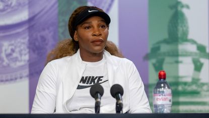 london, england june 27 serena williams of the united states attends a press conference ahead of the championships wimbledon 2021 at all england lawn tennis and croquet club on june 27, 2021 in london, england photo by aeltcpoolgetty images