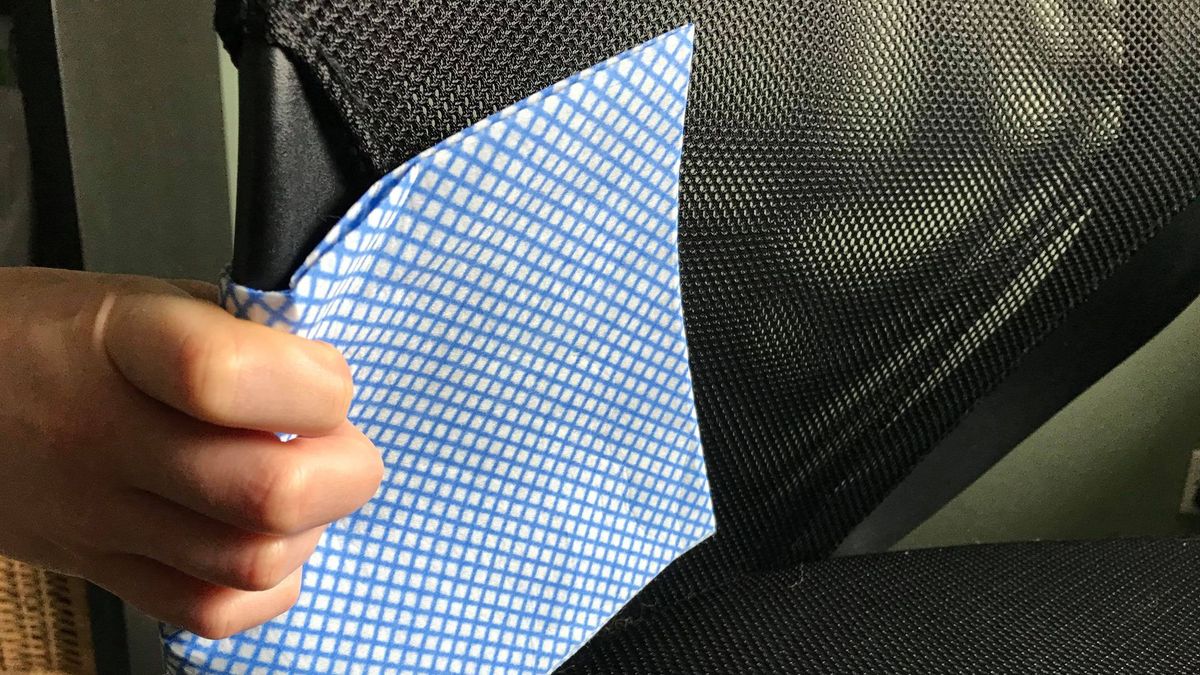 cleaning a mesh office chair