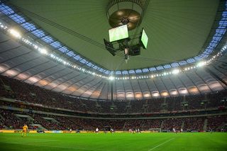 A general view of the stadium during the FIFA 2014 World Cup Qualifier between Poland and England at the National Stadium on October 17, 2012 in Warsaw, Poland.