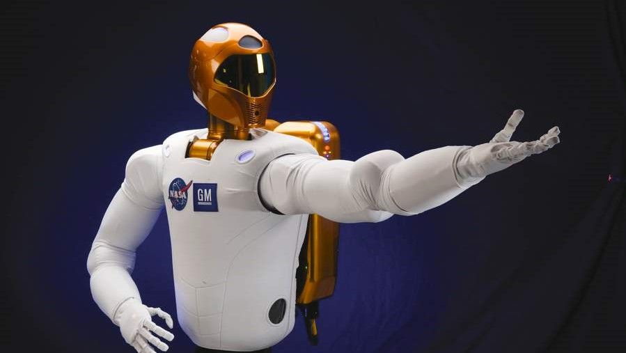 NASA robot stretches out its arm. 