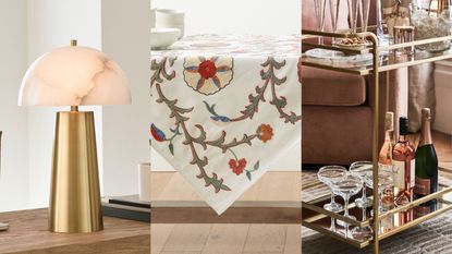 A panel image showing some of the items on sale at potterybarn