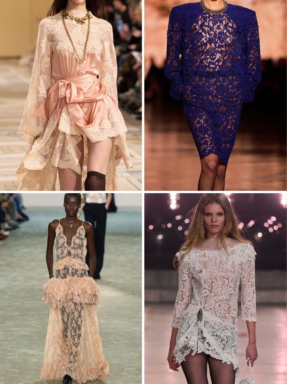 autumn dress trends 2025: lace dresses on the aw25 runways