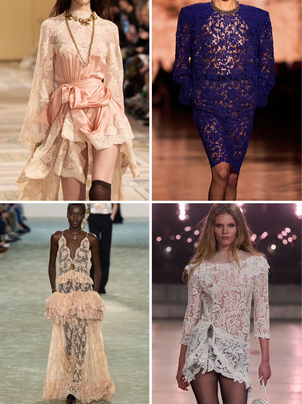autumn dress trends 2025: lace dresses on the aw25 runways