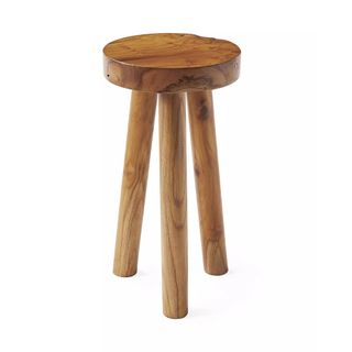 wooden round stool