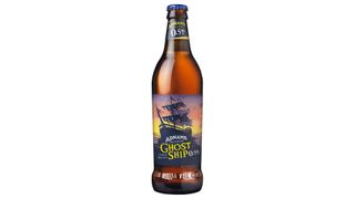 Brown glass bottle of Adnams Ghost Ship beer