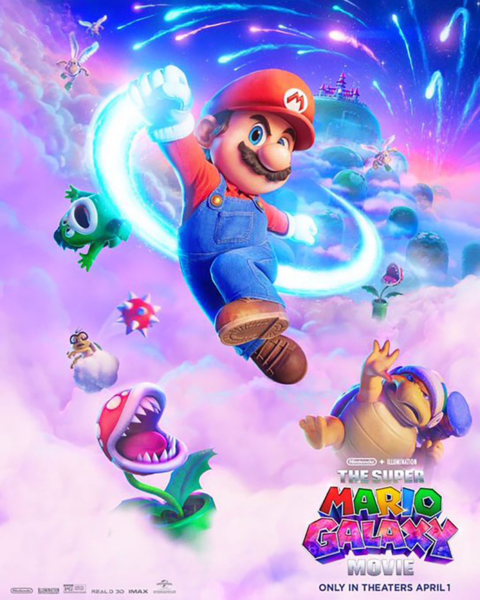 Mario Leaping over several enemies from the video game