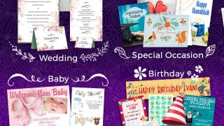 Image shows some of the best greeting card software