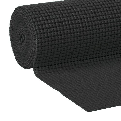 Wideskall&amp;reg; Extra Thick Non Adhesive Easy Shelf Non Slip Kitchen Drawer Shelf Grip Liner (black), 48" X 12" Inch