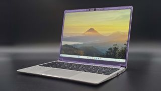 Framework 13 laptop on a dark grey background