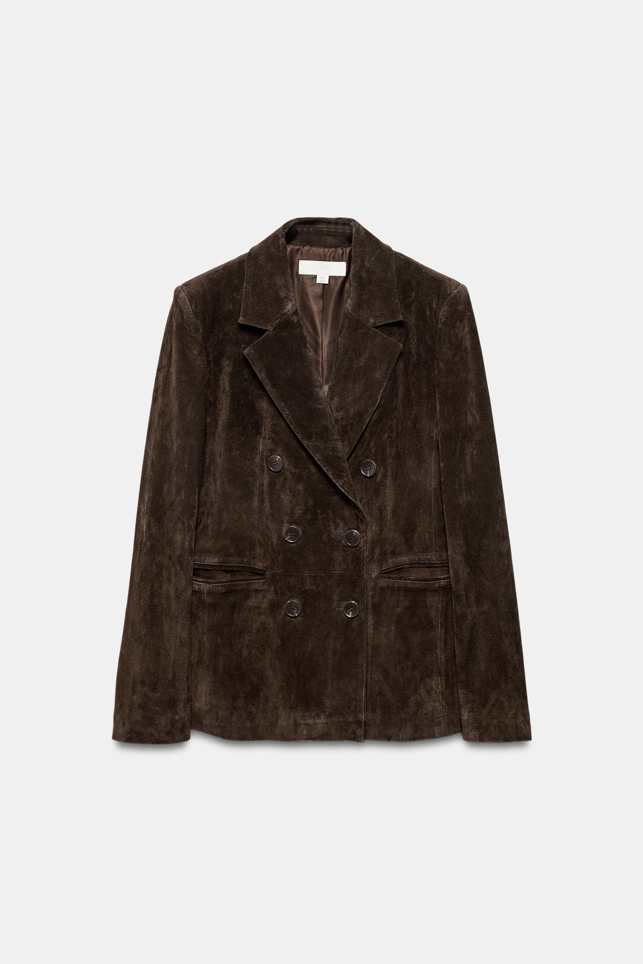 Double-Breasted Blazer 100% Suede