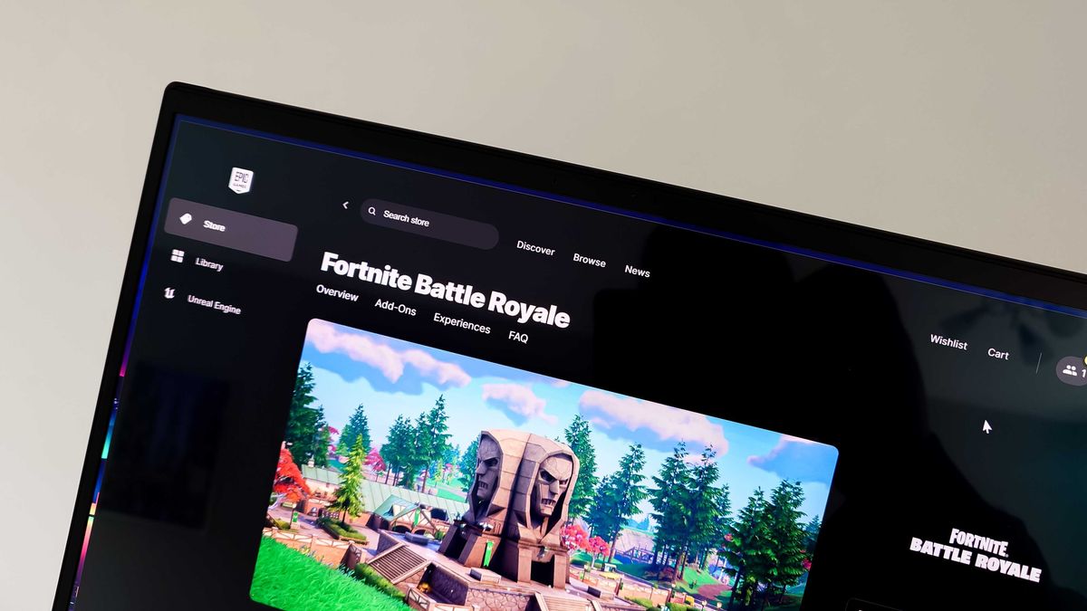 Fortnite in the Epic Games Launcher on Windows 11