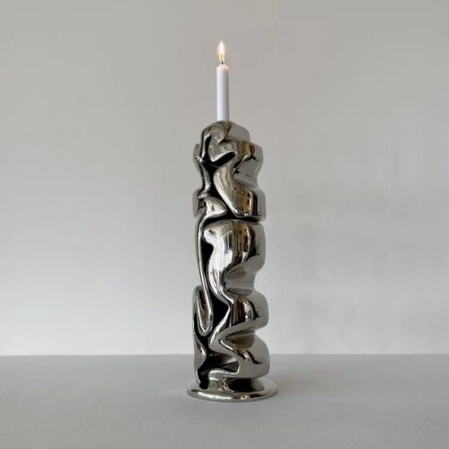 I I A N N A I I, Candleholder Pair - Chrome &amp;mdash; I I a N N a I I