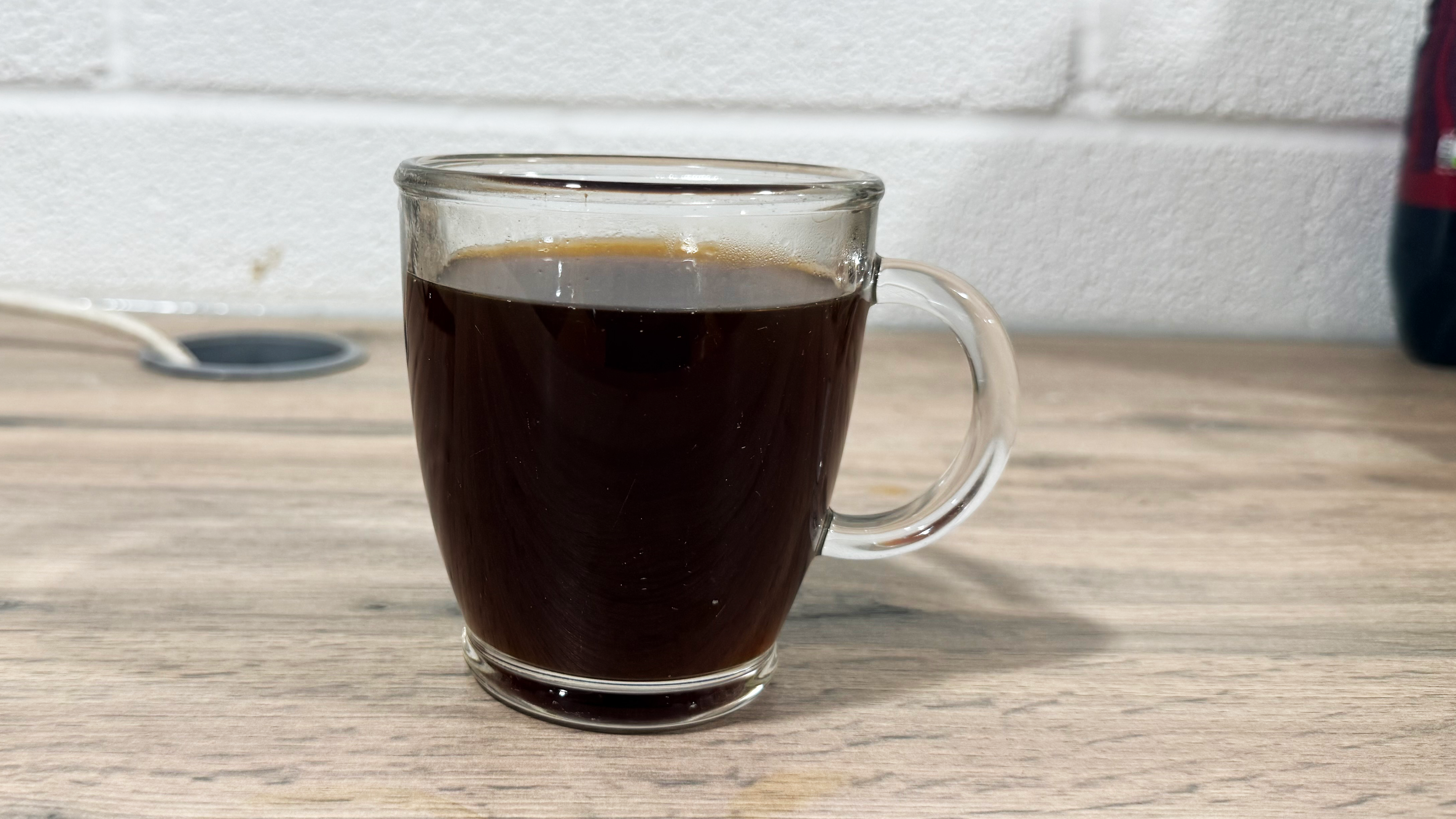 a photo of black drip coffee made on the breville luxe brewer