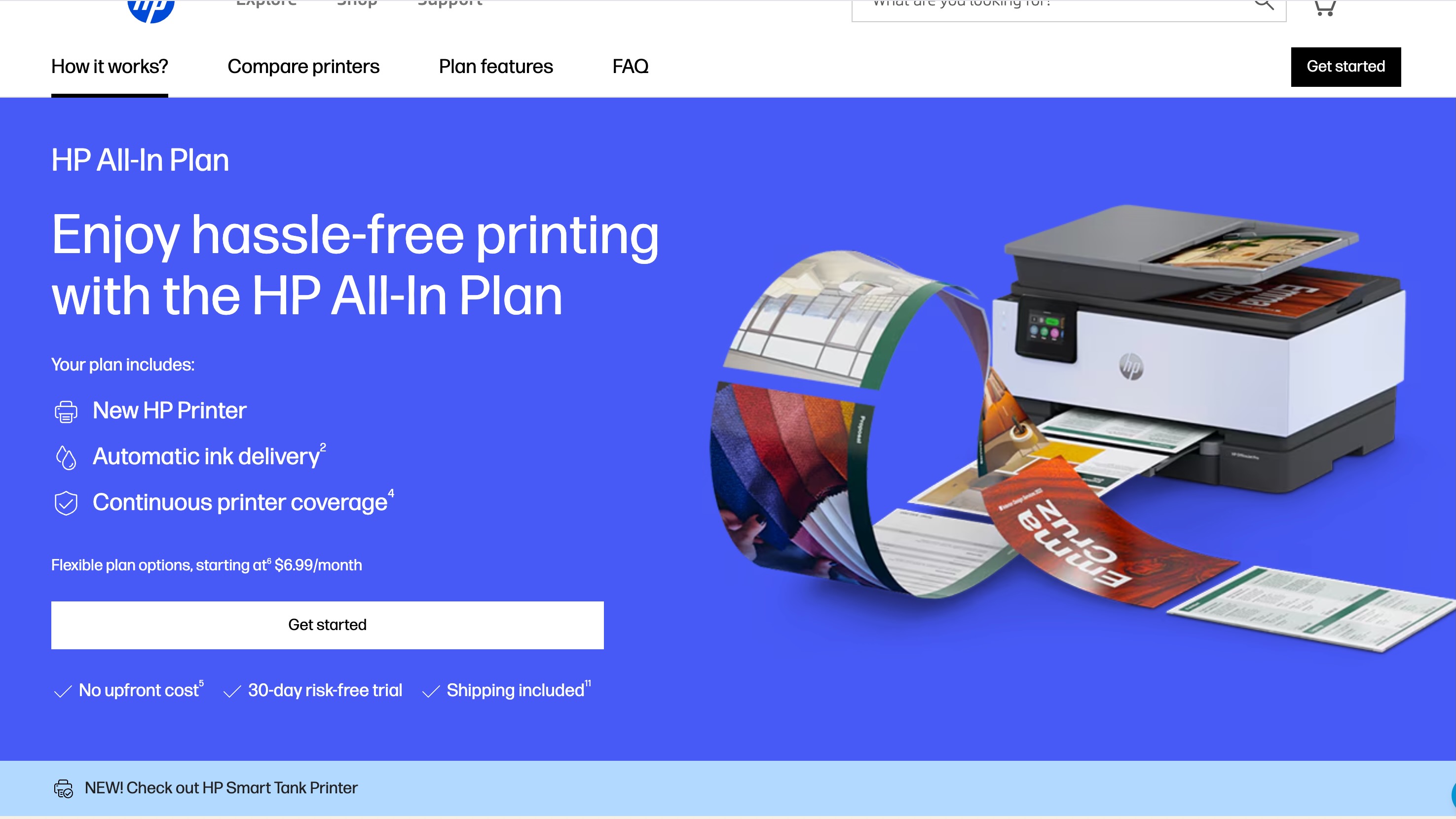 HP All-in-one website