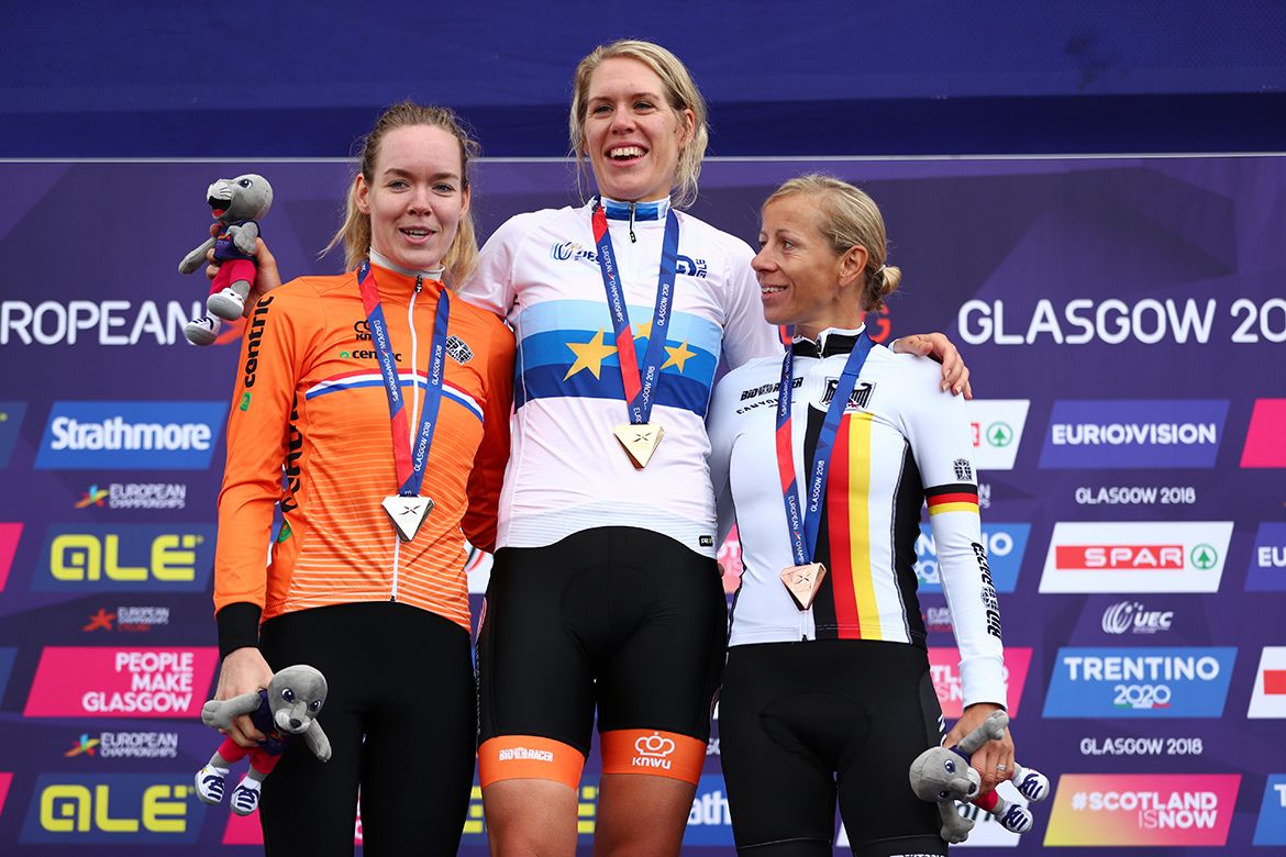 Ellen van Dijk took her third straight Euopean title