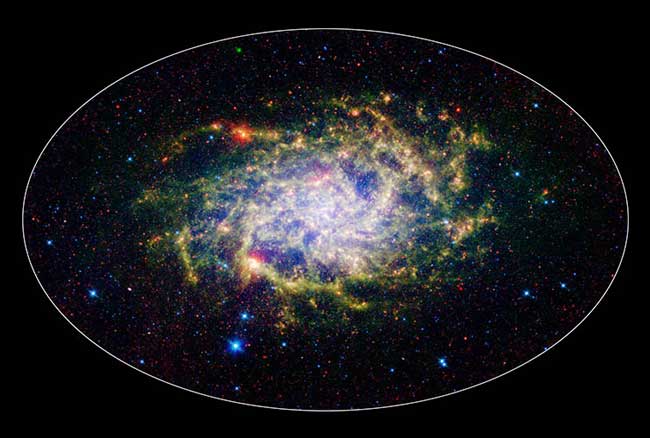 Nearby Galaxy Looks Bigger in Infrared