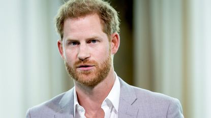 Prince Harry attends the adam tower project introduction and global partnership between bookingcom, skyscanner, ctrip, tripadvisor and visa in amsterdam