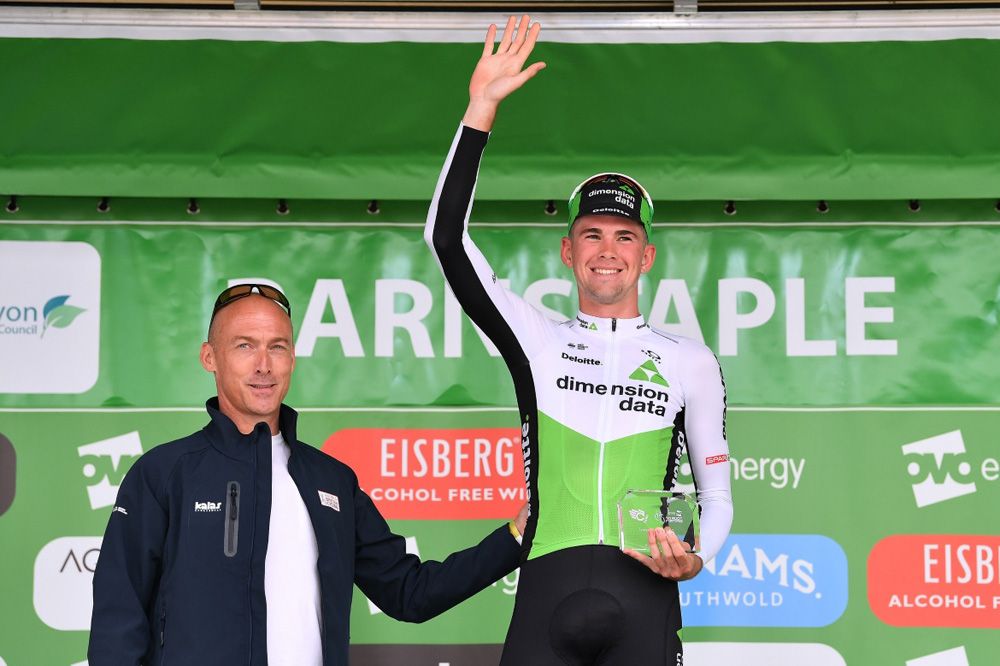 Scott Davies (Dimension Data) on the podium