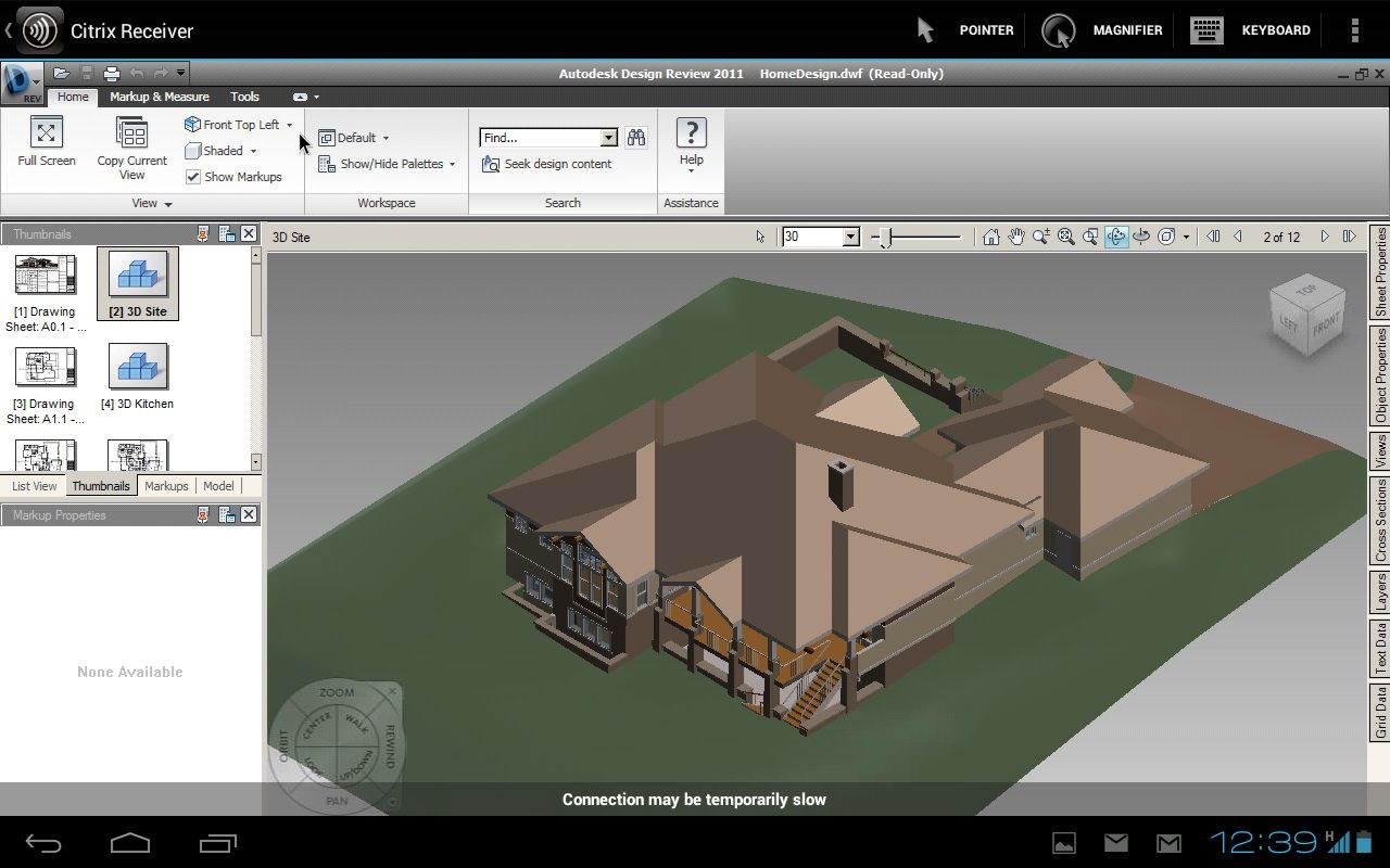 Fujitsu M532 Android tablet - Architectural Design screenshot
