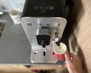 smeg coffee machine being tested