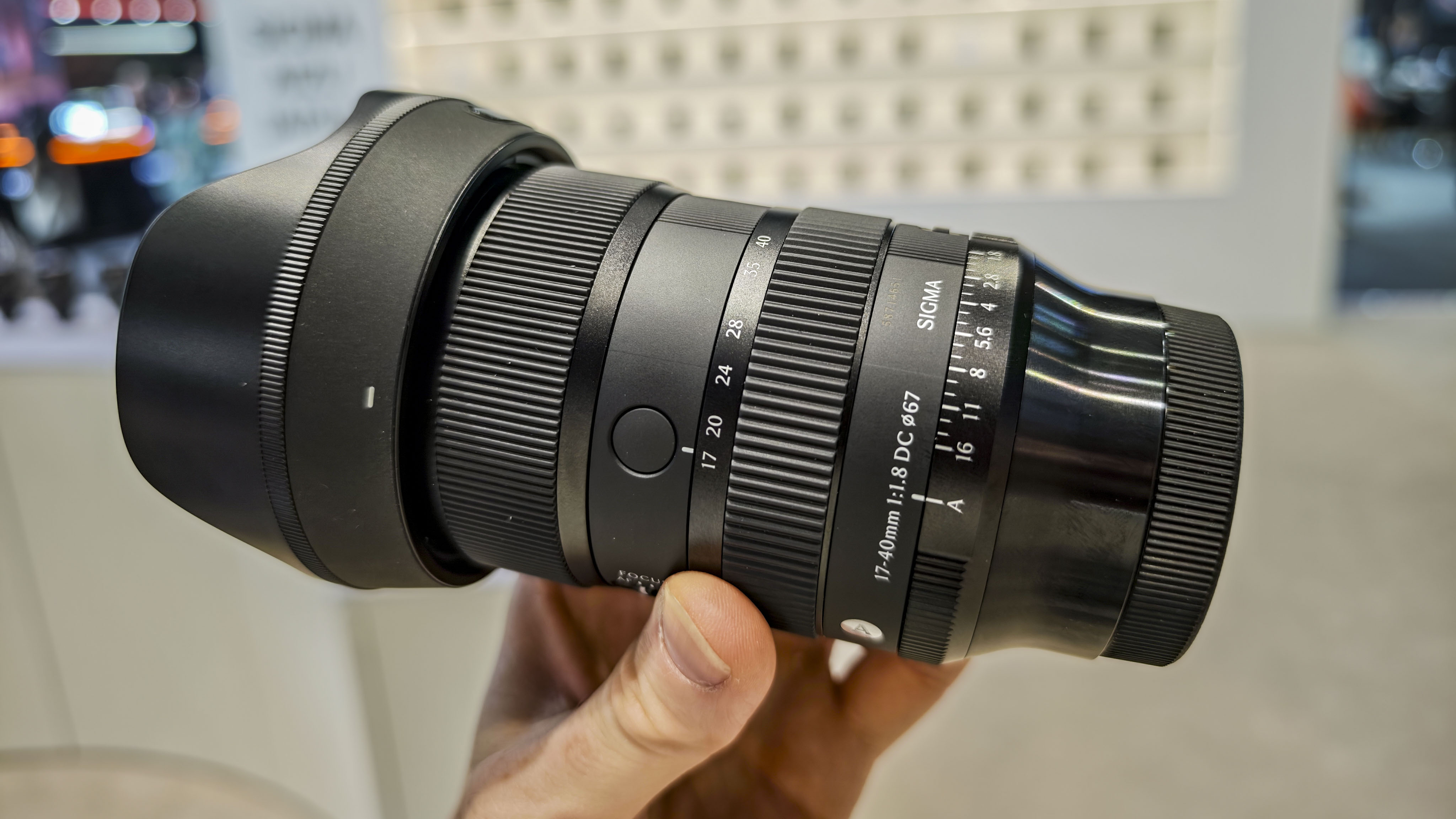 IBC 2025 show – Sigma 17-40mm F1.8 lens in the hand