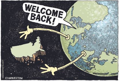 Political Cartoon U.S. Welcome United States Back to World Biden Election