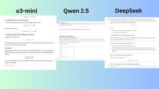 o3-mini vs. Qwen 2.5 vs. DeepSeek screenshot