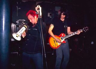 Scott Weiland and Dean DeLeo performing live at the Underworld, London - 11 Mar 1993
