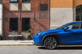 Side view of Lexus UX compact SUV