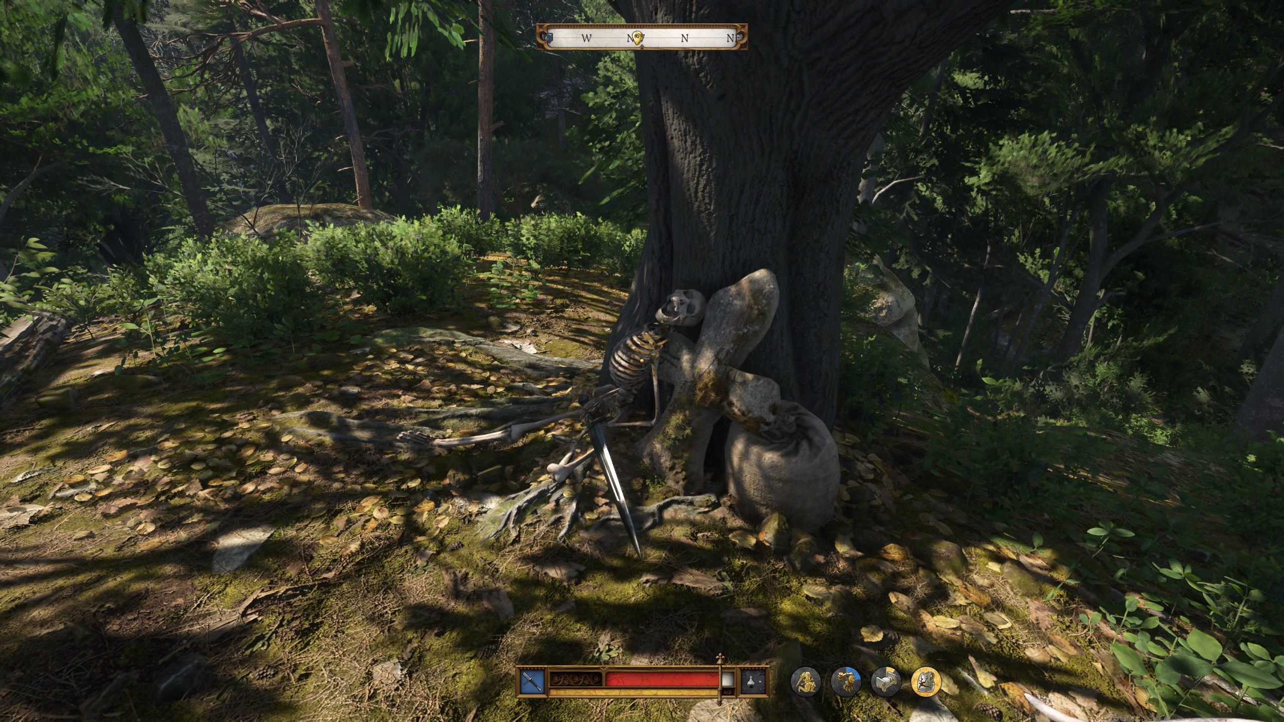 KCD 2 El león es cresta - huesos de calabaza contra un árbol