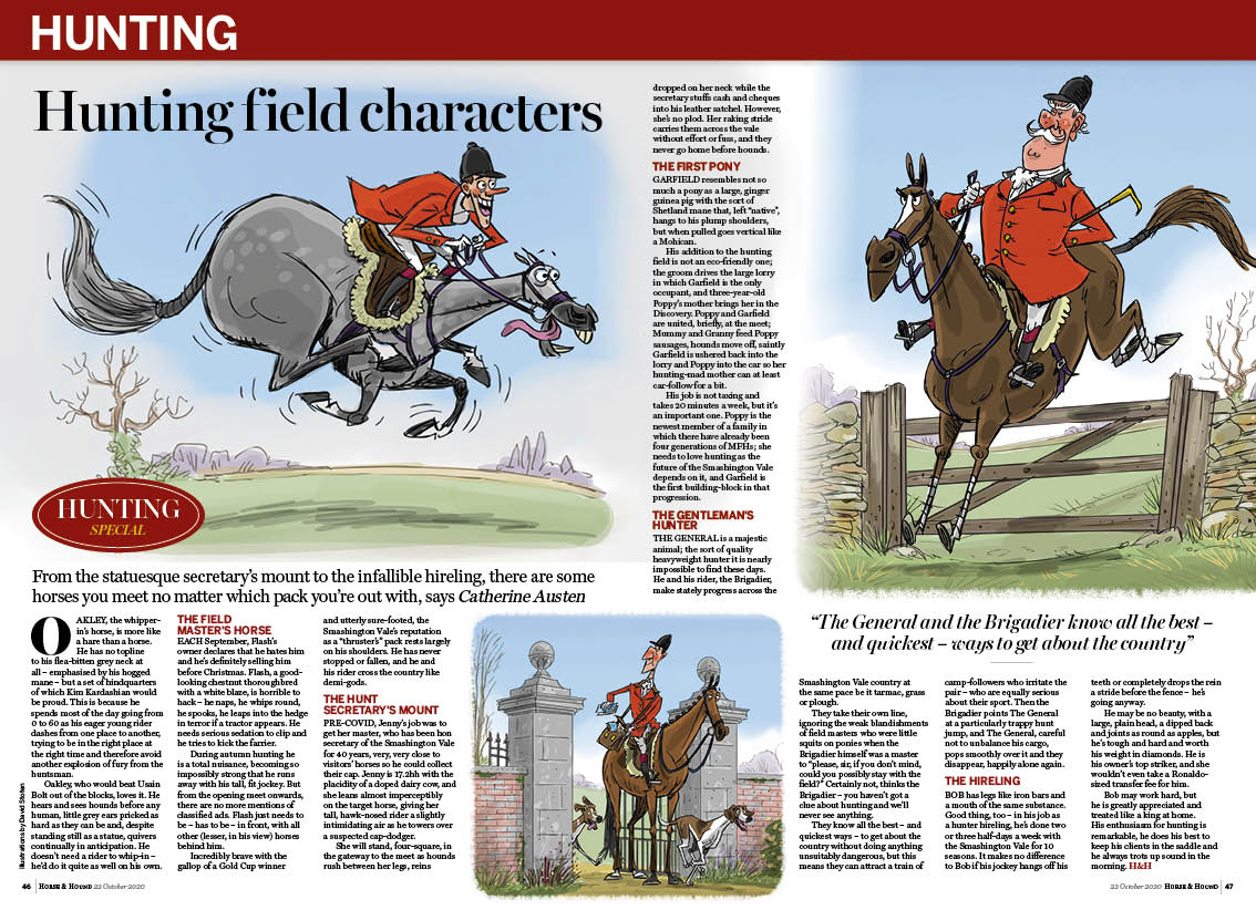 HT 2p hunting horse characters