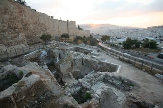 This image shows the archaeological site at Jerusalem's Mount Zion. Researchers say they found the ruins of a mansion at the site archaeological site at Jerusalem's Mount Zion (shown here), which was likely buried after the Roman siege of Jerusalem in A.D. 70.