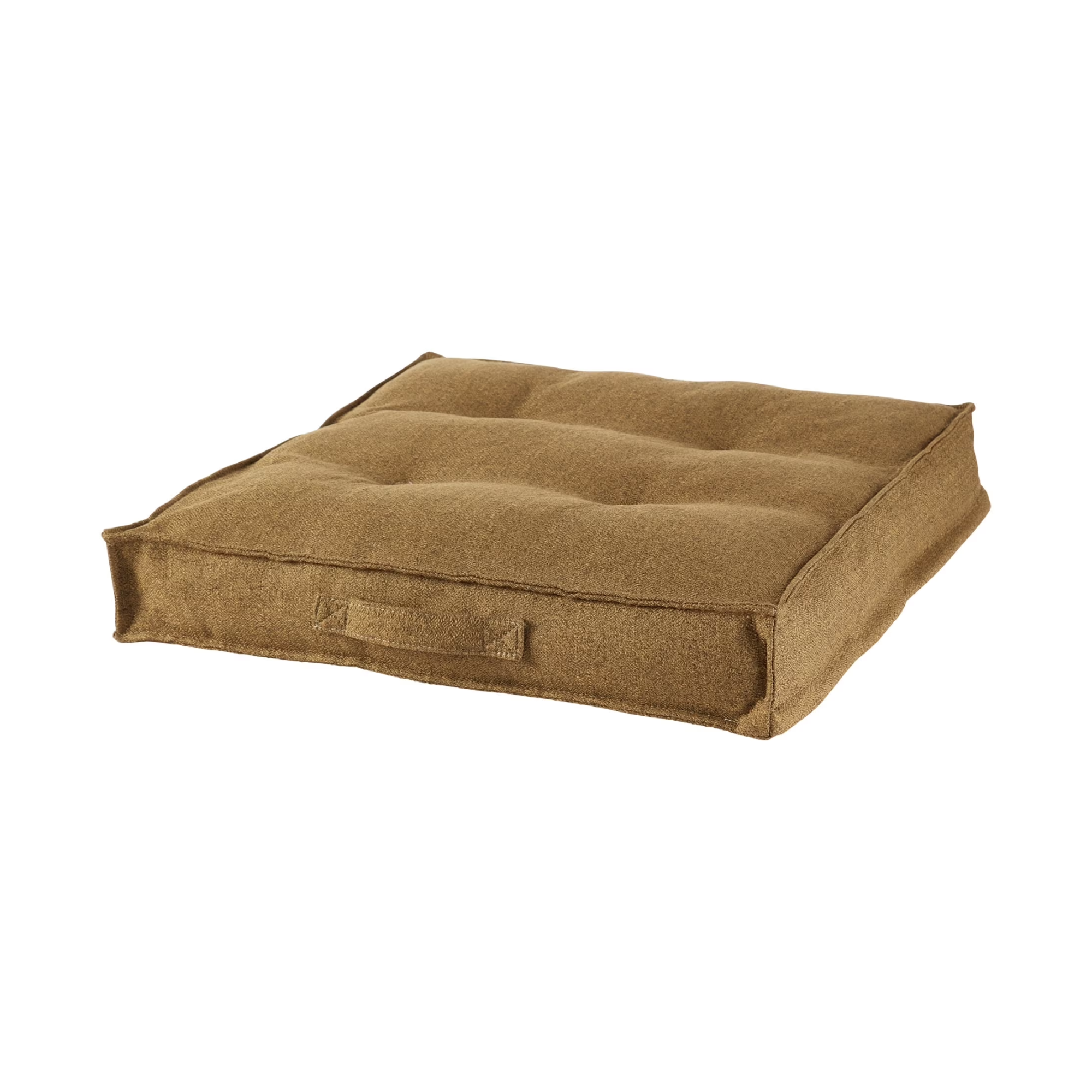 square brown floor pillow