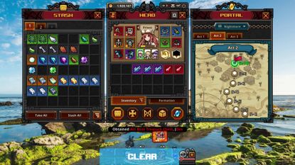 Task Bar Hero act boss chest earned from defeated act 2 boss