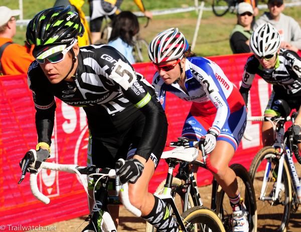 Nicole Duke (Cannondale) is becoming accustomed to getting hole shots