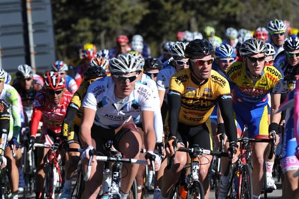 Michael Schumacher (Miche - R) in the peloton
