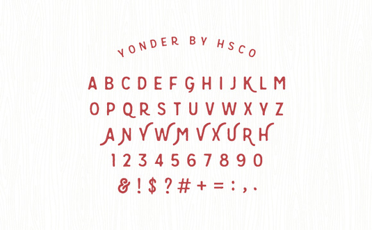 Yonder font