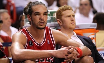 Chicago Bulls center Joakim Noah yelled an anti-gay slur at a fan on Sunday, after a week of prominent sports figures, including Phoenix Suns star Steve Nash, publicly supporting gay rights.