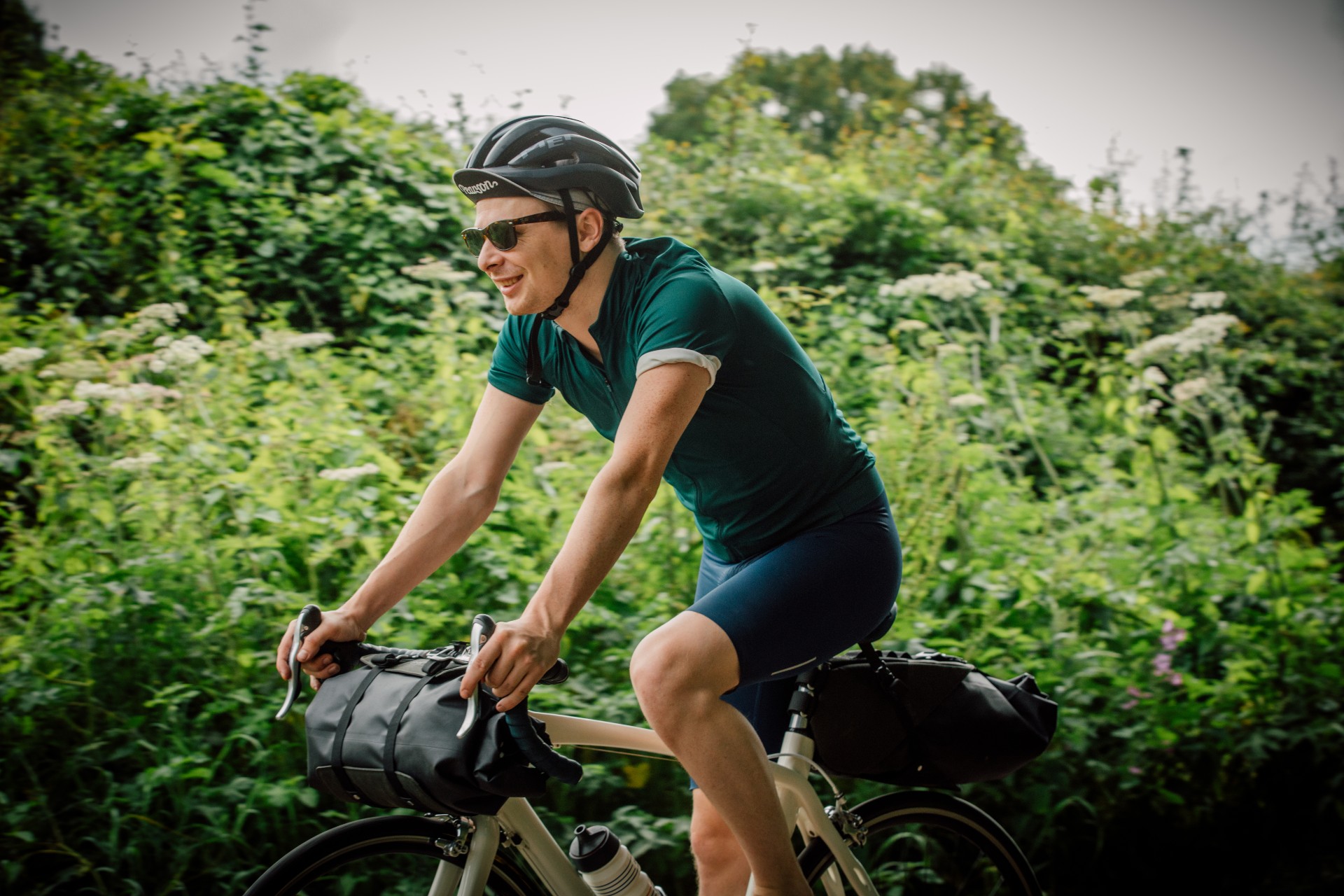 ed enjoying a bike ride