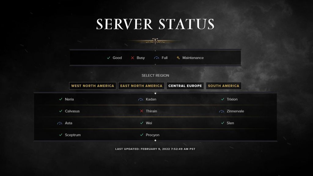 Lost Ark servers list PC Gamer