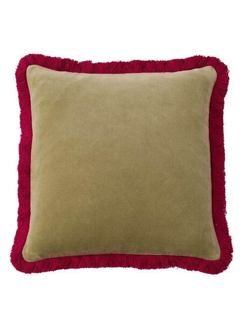 Clara Contrast Fringe Square Cushion Cover